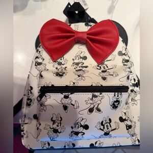 Minnie Mouse mini Backpack with Red Bow